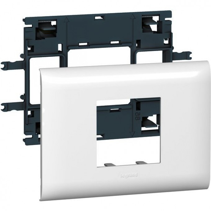 Суппорт LEGRAND Mosaic - для кабель-каналов DLP с шириной крышки 85 мм - 2 модуля, белый 010992