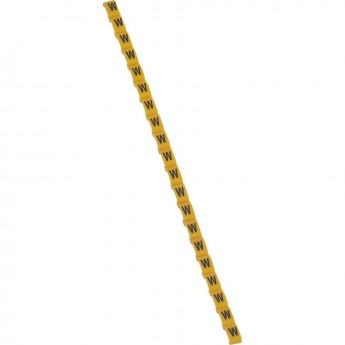 Маркер LEGRAND Duplix чёрная маркировка на желтом фоне заглавная буква W