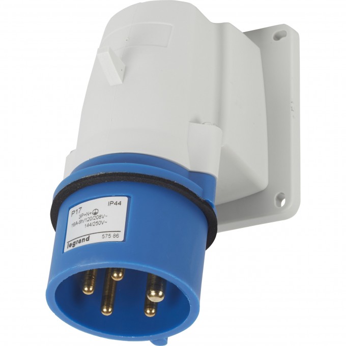 Накладная вилка LEGRAND P17 Tempra Pro IP 44 200/250 В 16 A 3К+Н+З 057586