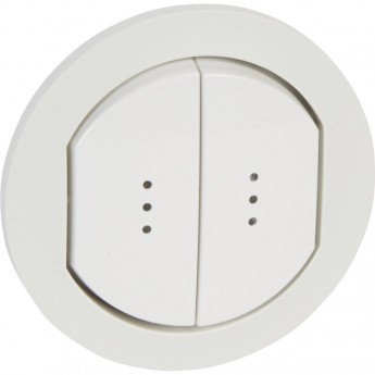 Лицевая панель LEGRAND Celiane для переключателей Кат. № 2x0 670 01/31 IP 44 белый