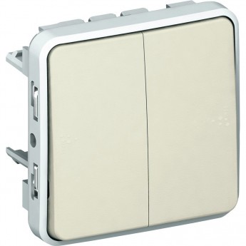 Двухклавишный переключатель LEGRAND на два направления Plexo10 AX белый