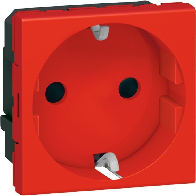 Розетка LEGRAND 2К+3 Программа Mosaic немецкий стандарт 2 модуля красная 077218