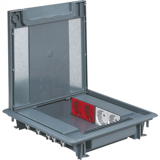 Напольная коробка LEGRAND 50мм с крышкой под ковровое покрытие 16 модулей 088070