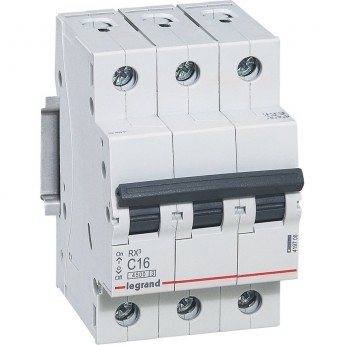Автоматический выключатель LEGRAND RX3 4,5кА 32А 3П тип C белый Автоматический выключатель LEGRAND RX3 4,5кА 32А 3П тип C белый