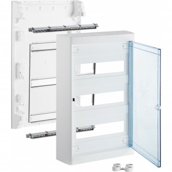 Накладной распределительный щит LEGRAND Nedbox с прозрачной дверью 3 рейки х 12 (+1) модулей Накладной распределительный щит LEGRAND Nedbox с прозрачной дверью 3 рейки х 12 (+1) модулей