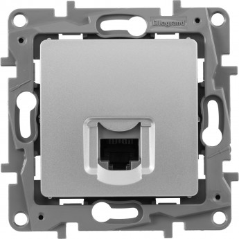 Информационная розетка LEGRAND Etika категория 5e UTP алюминий