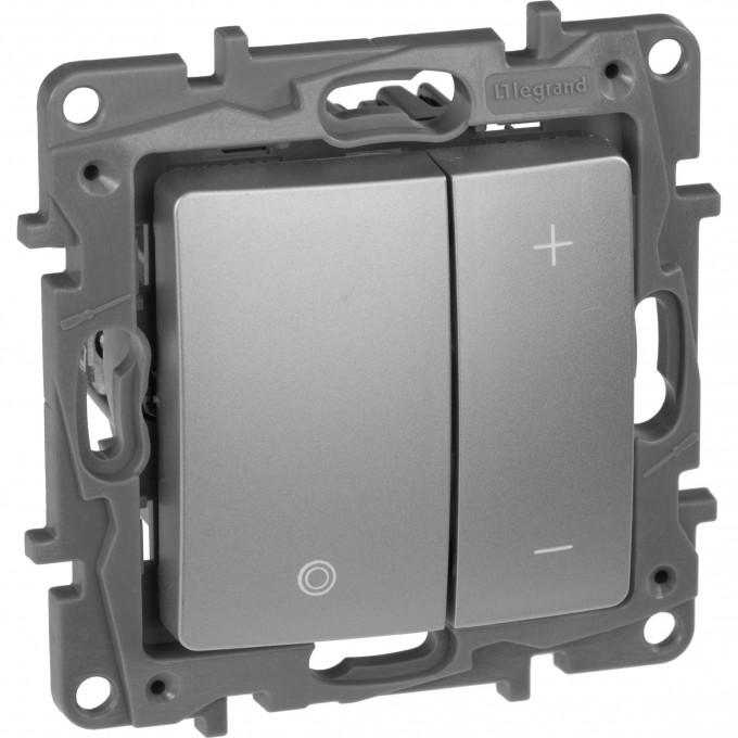 Светорегулятор LEGRAND нажимной Etika 400 Вт алюминий 672418