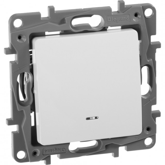 Выключатель/переключатель LEGRAND Etika Plus с подсветкой 10 A 250 В белый 672215