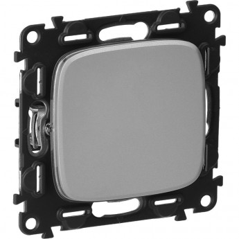 Выключатель LEGRAND Valena ALLURE 10АХ 250В с лицевой панелью безвинтовые зажимы алюминий Выключатель LEGRAND Valena ALLURE 10АХ 250В с лицевой панелью безвинтовые зажимы алюминий