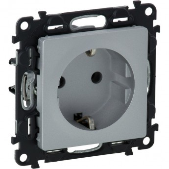Силовая розетка LEGRAND Valena LIFE 2К+З 16А 250В винтовые зажимы алюминий Силовая розетка LEGRAND Valena LIFE 2К+З 16А 250В винтовые зажимы алюминий