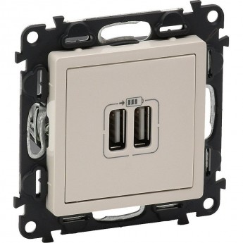 Зарядное устройство LEGRAND Valena LIFE с двумя USB-разъемами 240В/5В 1500мА с лицевой панелью слоновая кость Зарядное устройство LEGRAND Valena LIFE с двумя USB-разъемами 240В/5В 1500мА с лицевой панелью слоновая кость