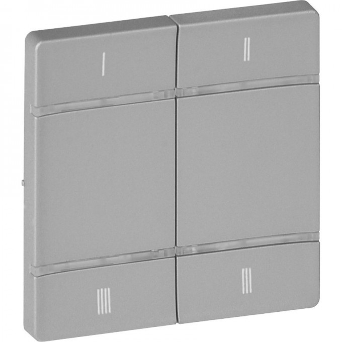 Лицевая панель LEGRAND Valena LIFE MyHome Play Zigbee для 4-сценарного радиоуправляющего устройства алюминий 754813