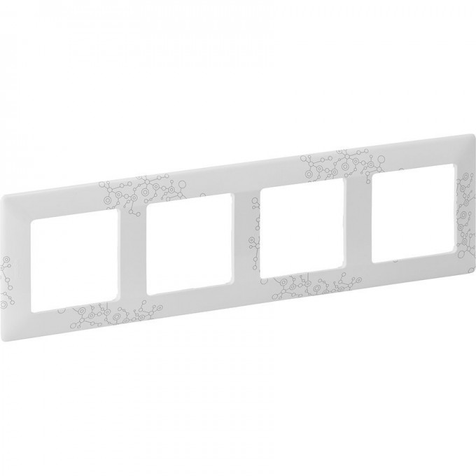 Рамка LEGRAND Valena LIFE "Эл Грей", 4-постовая универсальная, белый 754124