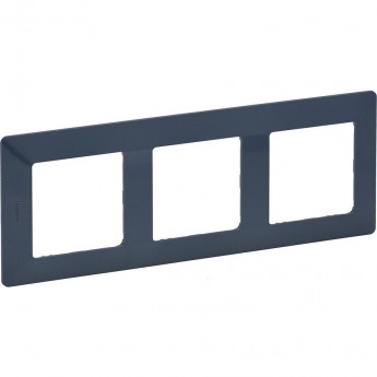 Рамка LEGRAND Valena LIFE "Лазурь", 3-постовая универсальная, синий Рамка LEGRAND Valena LIFE "Лазурь", 3-постовая универсальная, синий