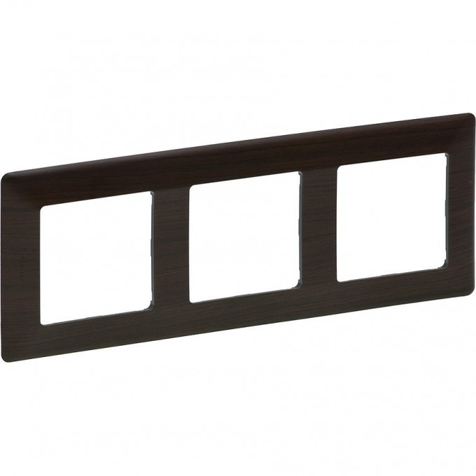 Рамка LEGRAND Valena LIFE "Темное дерево", 3-постовая универсальная, дерево 754173