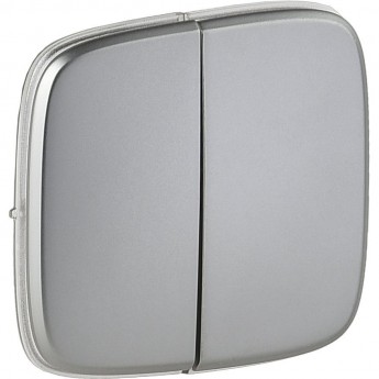 Лицевая панель LEGRAND Valena ALLURE для двухклавишного выключателя полированная сталь