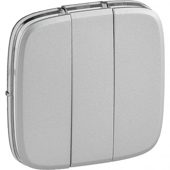 Лицевая панель LEGRAND Valena ALLURE для выключателя трехклавишного алюминий