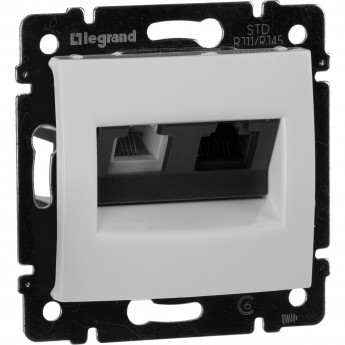 Двойная розетка LEGRAND Valena RJ45 Cat. 5е/6 UTP + RJ11 белый