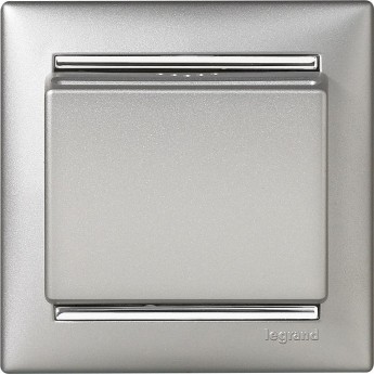 Выключатель LEGRAND Valena для гостиничных номеров с выдержкой времени алюминий