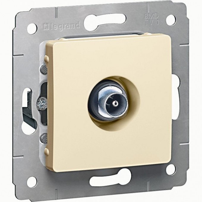 ТВ розетка LEGRAND Cariva звезда 1.5 дБ 2400 МГц слоновая кость 773778