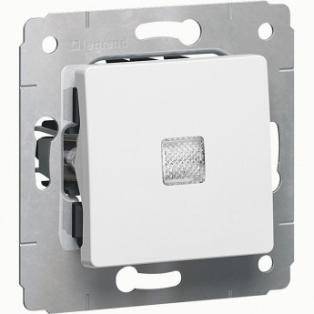 Выключатель LEGRAND Cariva без фиксации с подсветкой 10 A 250 В белый