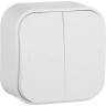 Переключатель LEGRAND Quteo двухклавишный на 2 направления белый 782206
