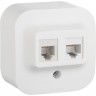 Розетка LEGRAND двойная 2 x RJ45 категория 5e UTP Quteo IP 20 белый 782221