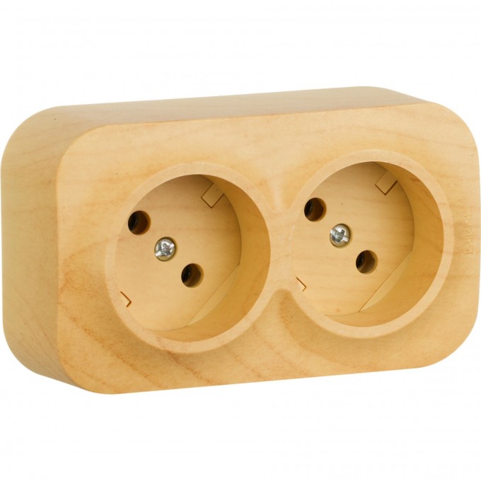 Розеточный блок LEGRAND 2 x 2К без шторок 16 A 250 В Quteo IP 20 дерево 782272