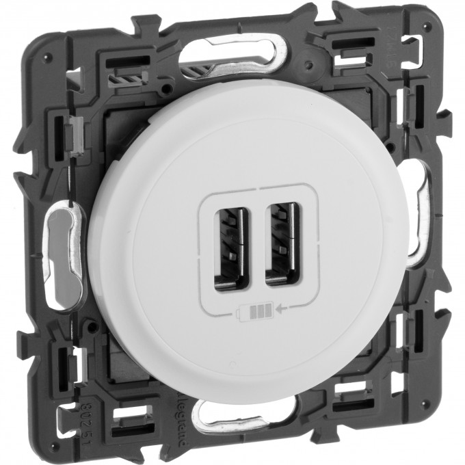 Зарядное устройство LEGRAND Celiane 2 х USB 1500 мА, белый SET-1-067462-02