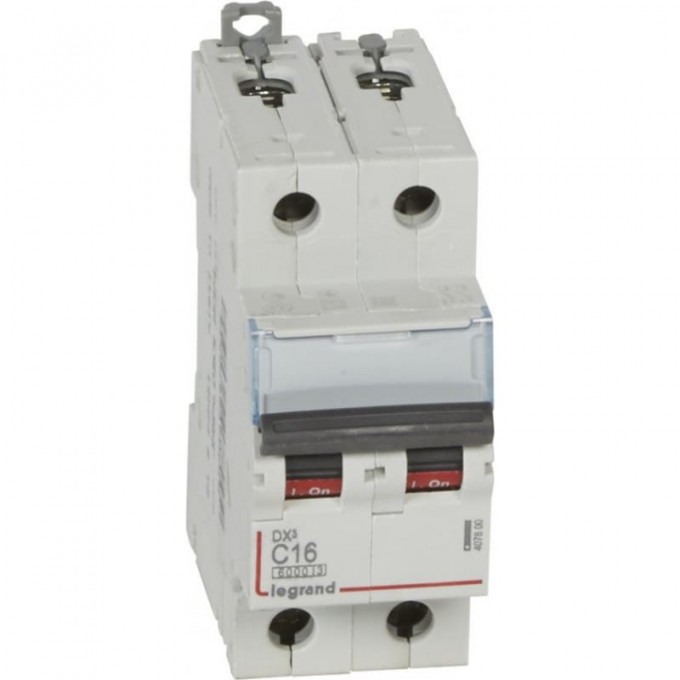 Автоматический выключатель LEGRAND DX3 6000 10kA 16A 2П тип С 407800