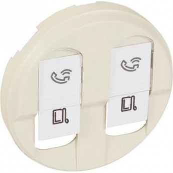 Лицевая панель LEGRAND Celiane двойной компьютерной розетки, слоновая кость