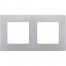 Рамка LEGRAND Etika 2 поста алюминий 672552