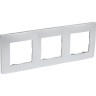 Рамка LEGRAND Etika 3 поста алюминий 672553