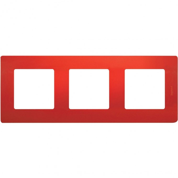 Рамка LEGRAND Etika 3 поста красный 672533
