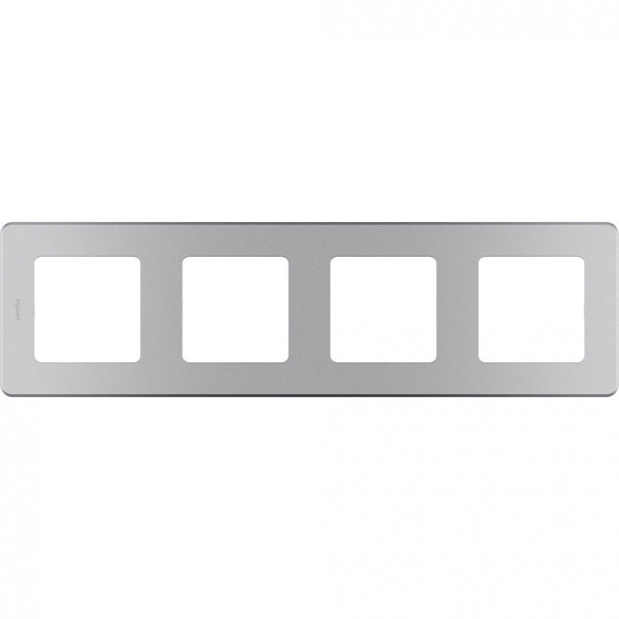 Рамка LEGRAND INSPIRIA 4 поста алюминий 673962