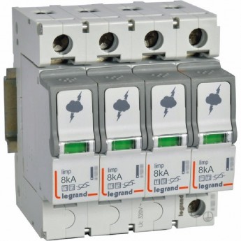Разрядник LEGRAND УЗИП T1+T2 8KA 4P Разрядник LEGRAND УЗИП T1+T2 8KA 4P