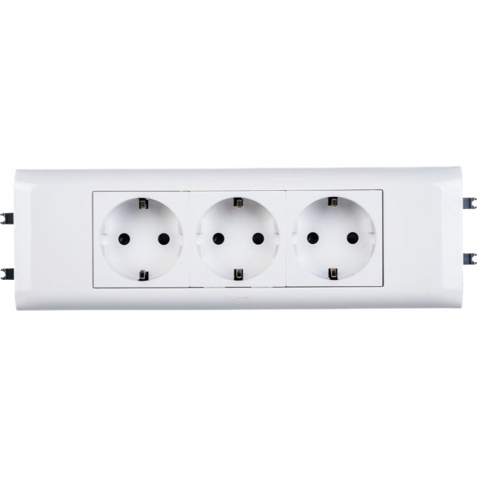 Розетка LEGRAND 3 х 2К+3 Программа Mosaic для установки в кабель-канале автоматические клеммы стандартная белый 077433