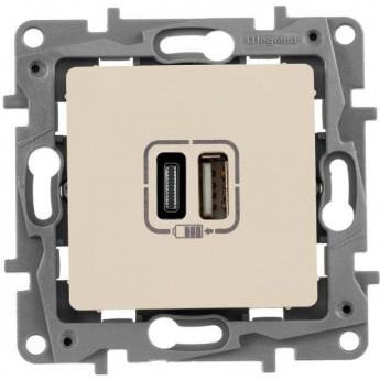 Розетка LEGRAND Etika USB слоновая кость