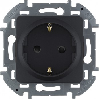 Розетка LEGRAND INSPIRIA 2К+З со шторками немецкий стандарт 16 А 250 В антрацит Розетка LEGRAND INSPIRIA 2К+З со шторками немецкий стандарт 16 А 250 В антрацит