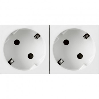 Розетка LEGRAND MOSAIC 2x2К+З немецкий стандарт с отверстиями под 45° Розетка LEGRAND MOSAIC 2x2К+З немецкий стандарт с отверстиями под 45°