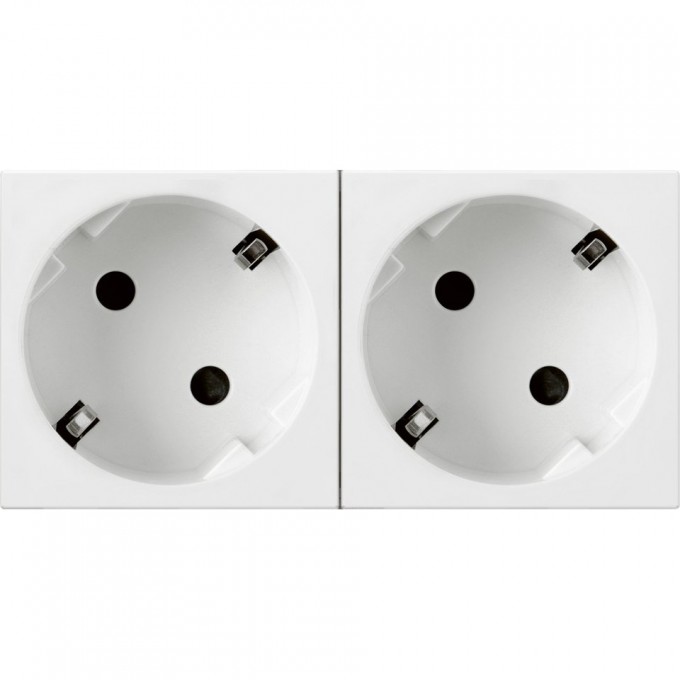 Розетка LEGRAND MOSAIC 2x2К+З немецкий стандарт с отверстиями под 45° 77252