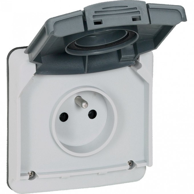 Розетка LEGRAND Plexo 2К+3 с защитными шторками 16A 250В IP66 IK08, серый 90486