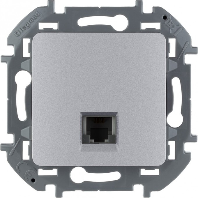 Телефонная розетка LEGRAND INSPIRIA RJ11 алюминий 673822