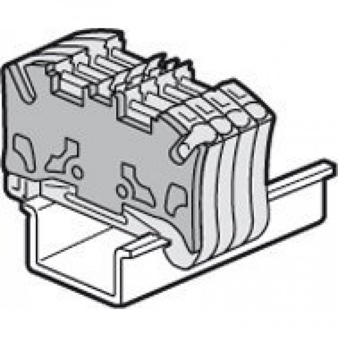 Торцевая крышка LEGRAND Viking 3 для пружинных клемм с шагом 5 мм 37586