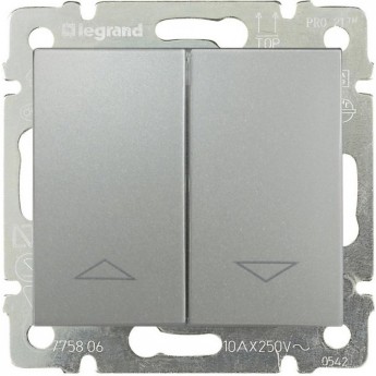 Выключатель LEGRAND Mosaic 10А 2 модуля, белый