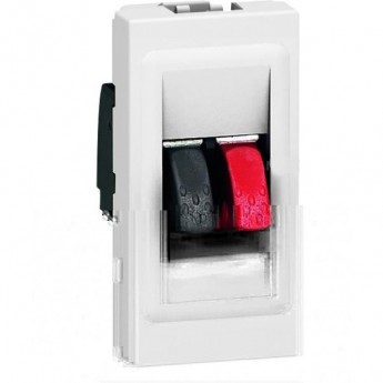 Розетка колонки LEGRAND Mosaic 1 модуль, белый