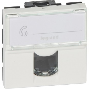 Розетка LEGRAND Mosaic RJ45 UTP кат.5е 2 модуля, белый Розетка LEGRAND Mosaic RJ45 UTP кат.5е 2 модуля, белый